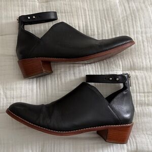 Loeffler Randall Black Leather Ankle Boots